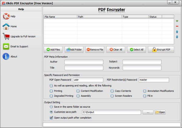 Okdo PDF Encrypter(PDFܹ)