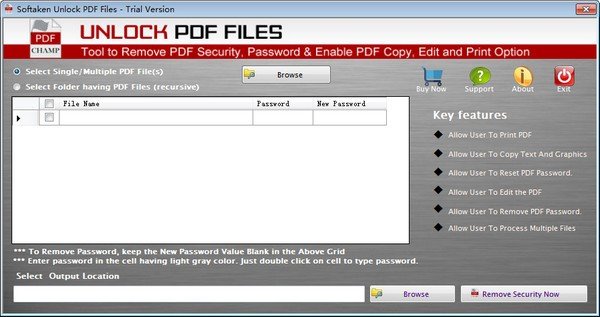Softaken Unlock PDF Files(PDF)