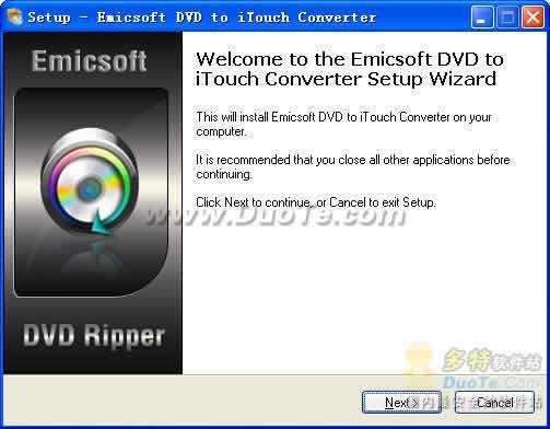 Emicsoft DVD to iTouch Converter