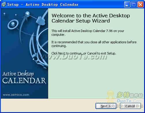 Active Desktop Calendar