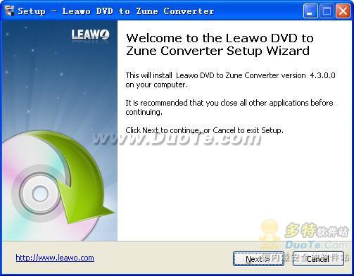 Leawo DVD to Zune Converter