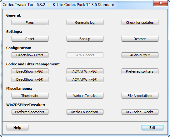 K-Lite Codec Pack Standard