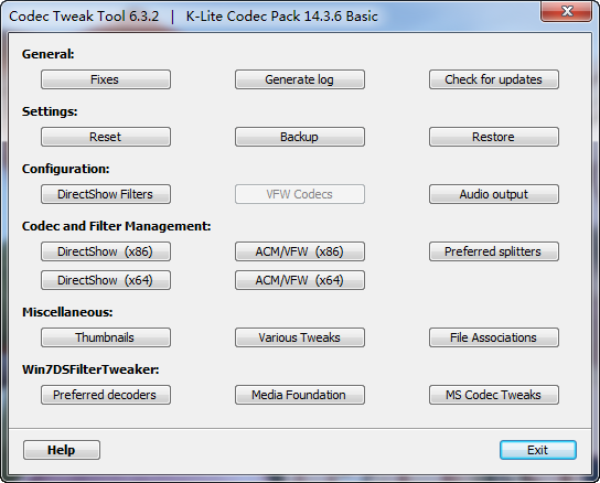 K-Lite Codec Pack Basic