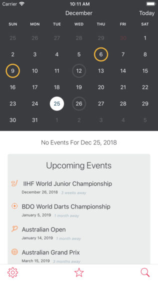 Sports Calendar