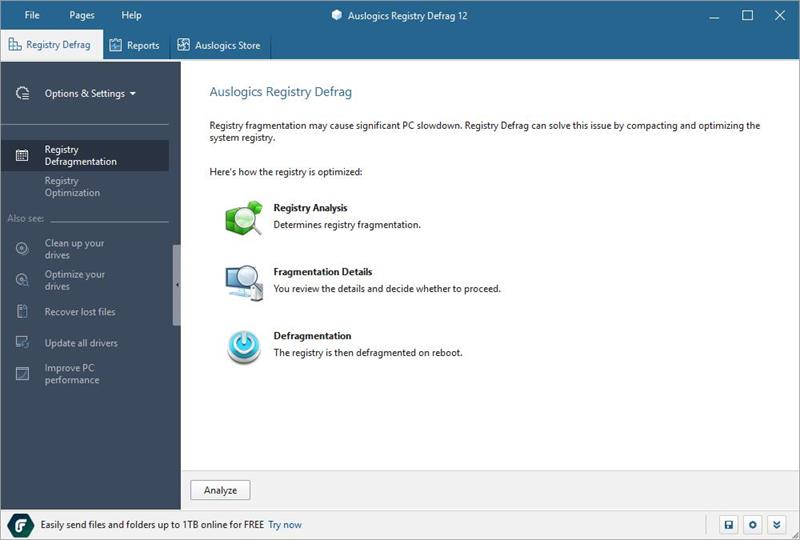 עƬ(Auslogics Registry Defrag)