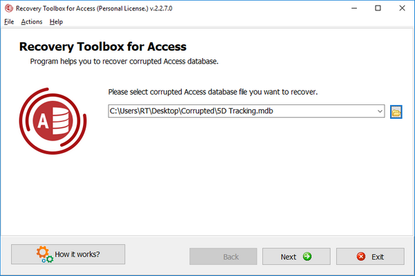Recovery Toolbox for Access