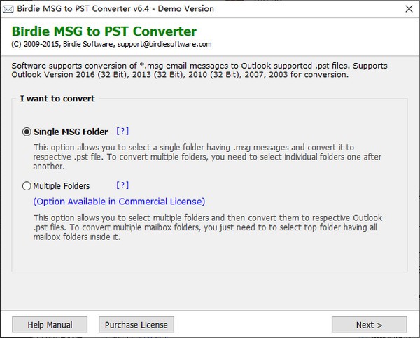 Birdie MSG to PST Converter(MSGPSTת)