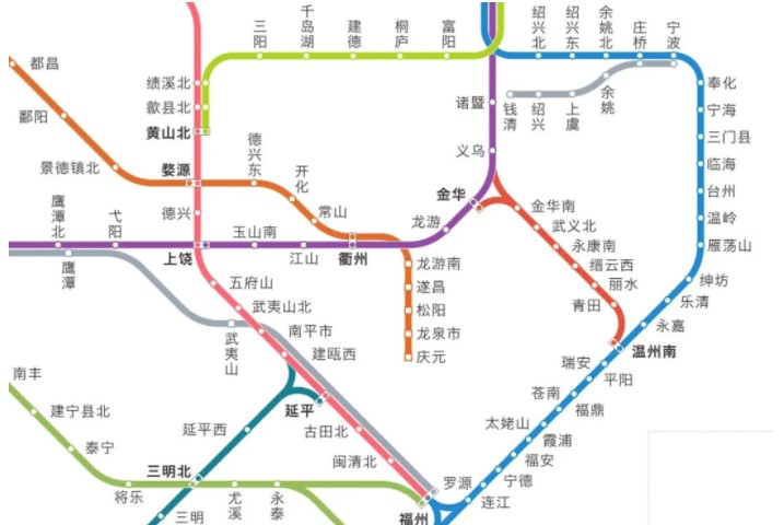 中國高鐵線路圖2020最新高清版