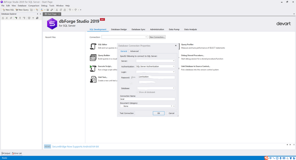 dbForge Studio 2019 for SQL Server