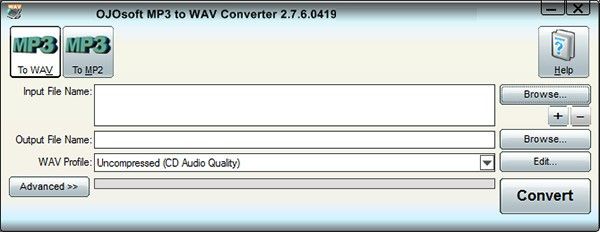 OJOsoft MP3 to WAV Converter(MP3音频文件转换工具)