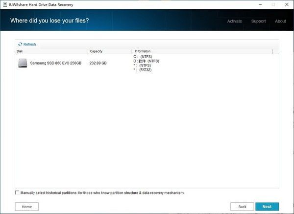 IUWEshare Hard Drive Data Recovery(Ӳݻָ)