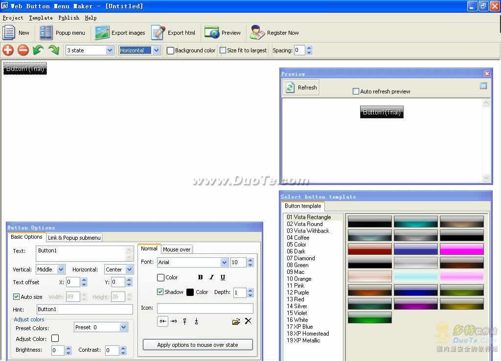 Web Button Menu Maker