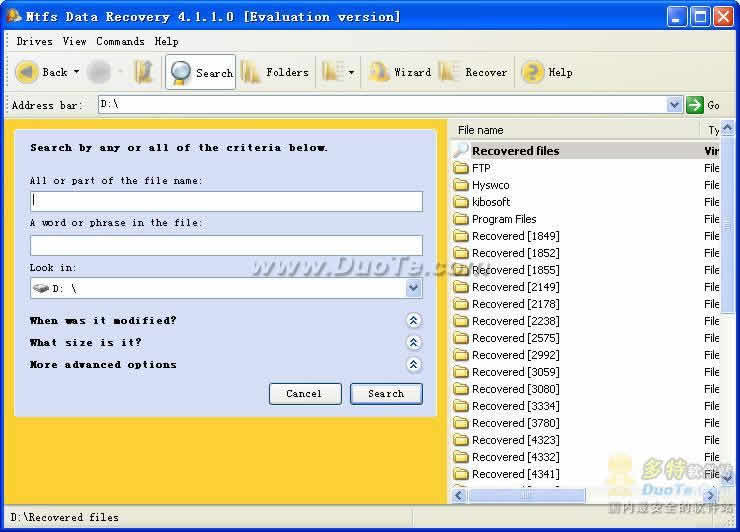 NTFS Data Recovery