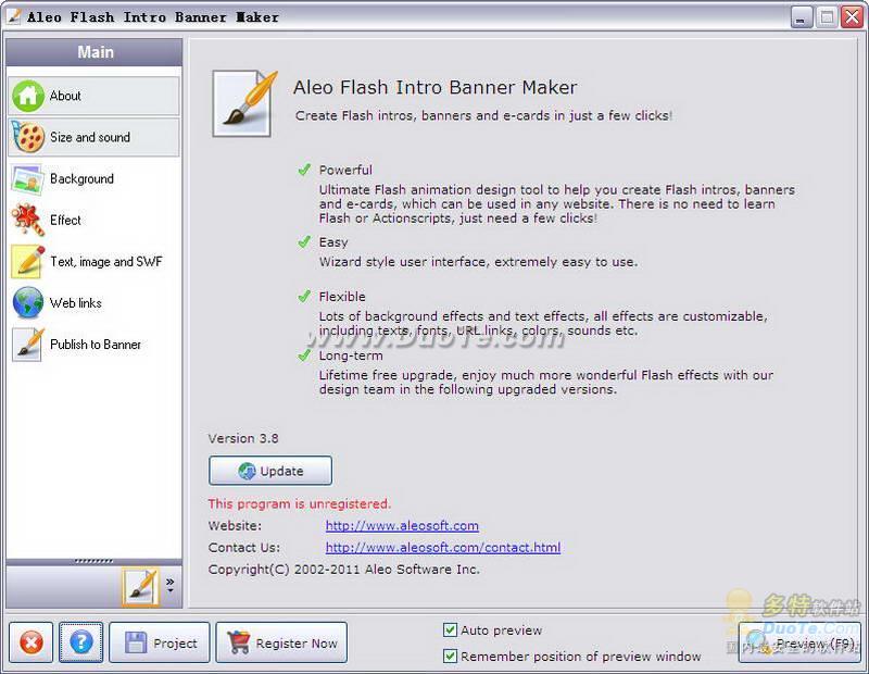 Aleo Flash Intro Banner Maker