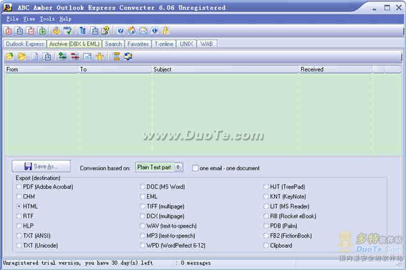 ABC Amber Outlook Express Converter