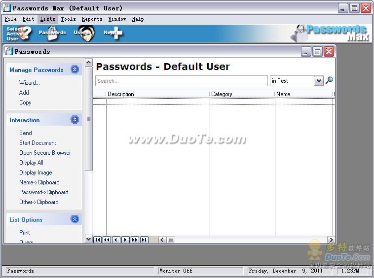 Passwords Max