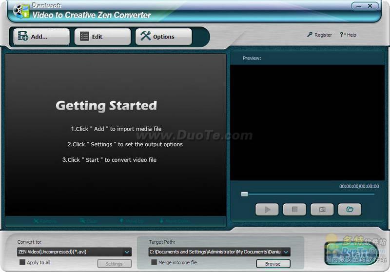 Daniusoft DVD to Creative Zen Suite