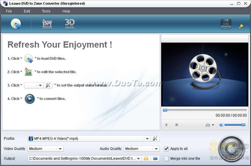Leawo DVD to Zune Converter