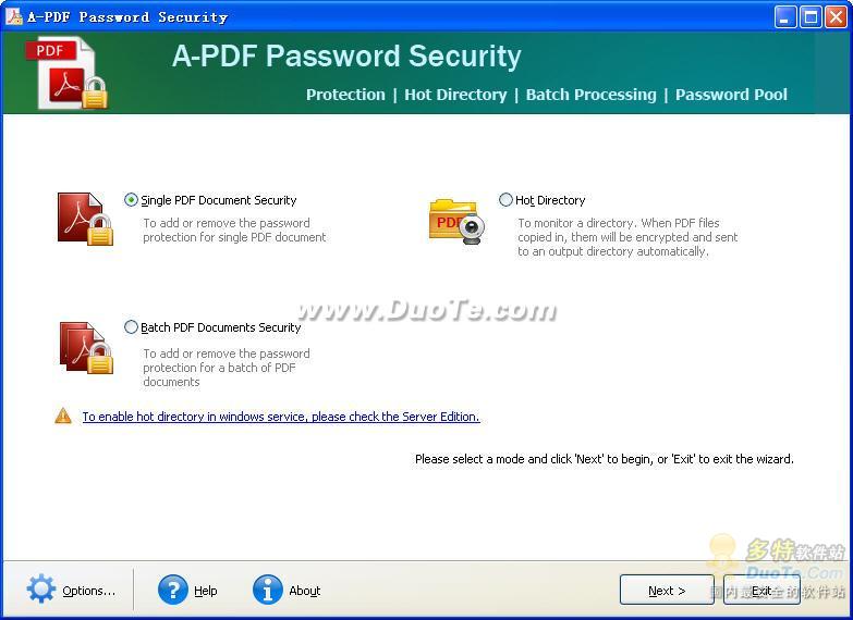 A-PDF Password Security
