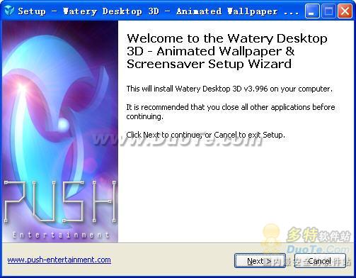 Watery Desktop 3D ScreenSaver V3.996