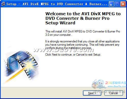 AVI DivX MPEG to DVD Converter & Burner Pro