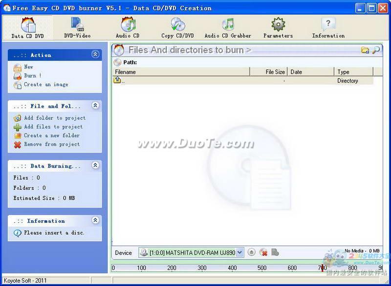 Free Easy CD DVD Burner