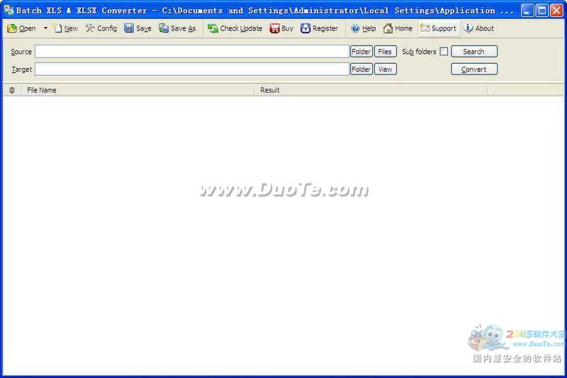 Batch XLSX and XLS Converter