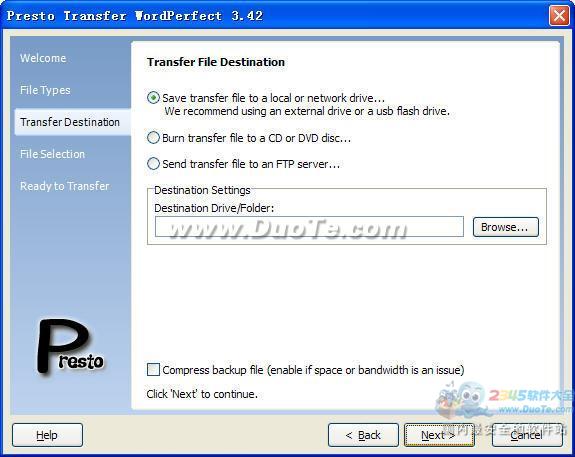 Presto Transfer WordPerfect