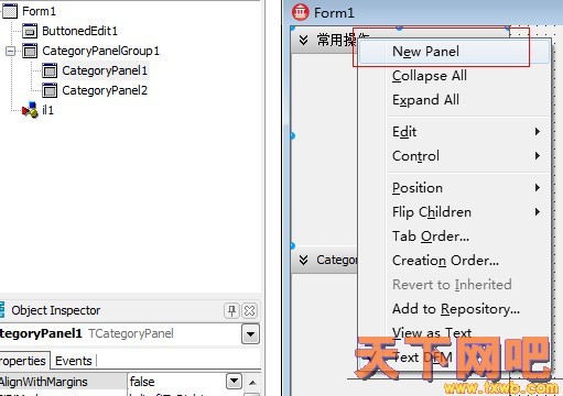 Delphi 2010¿ؼ-TCategoryPanelGroup