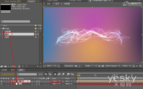 After Effects 实例教程之炫彩背景舞动白纱动画