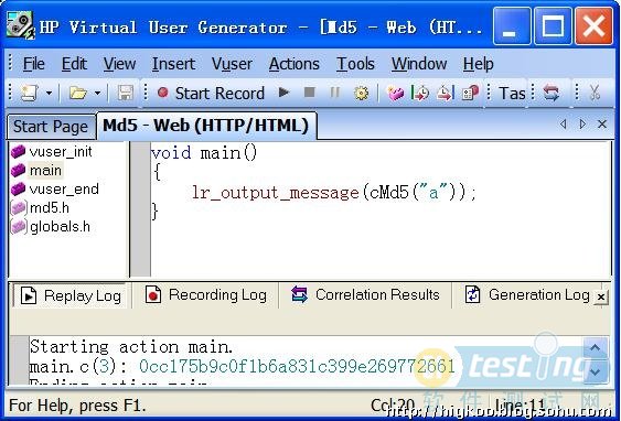 LoadRunnerʵַּMd5 
