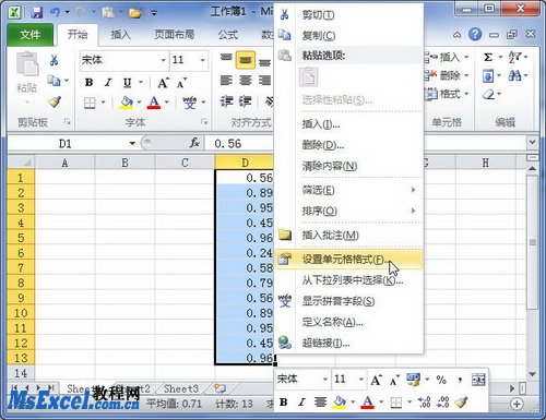 Excel2010ðٷֱָʽ