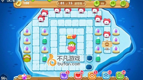 《保卫萝卜2》冰岛主题第120关水晶萝卜图文攻略