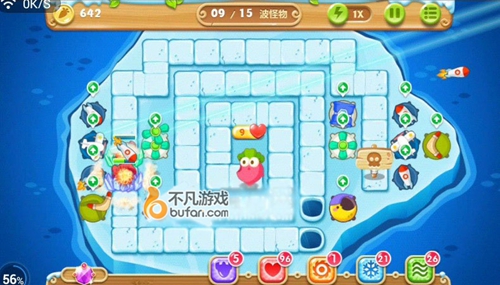 《保卫萝卜2》冰岛主题第120关水晶萝卜图文攻略