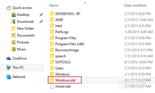 win10ôɾϵͳļwindows.old